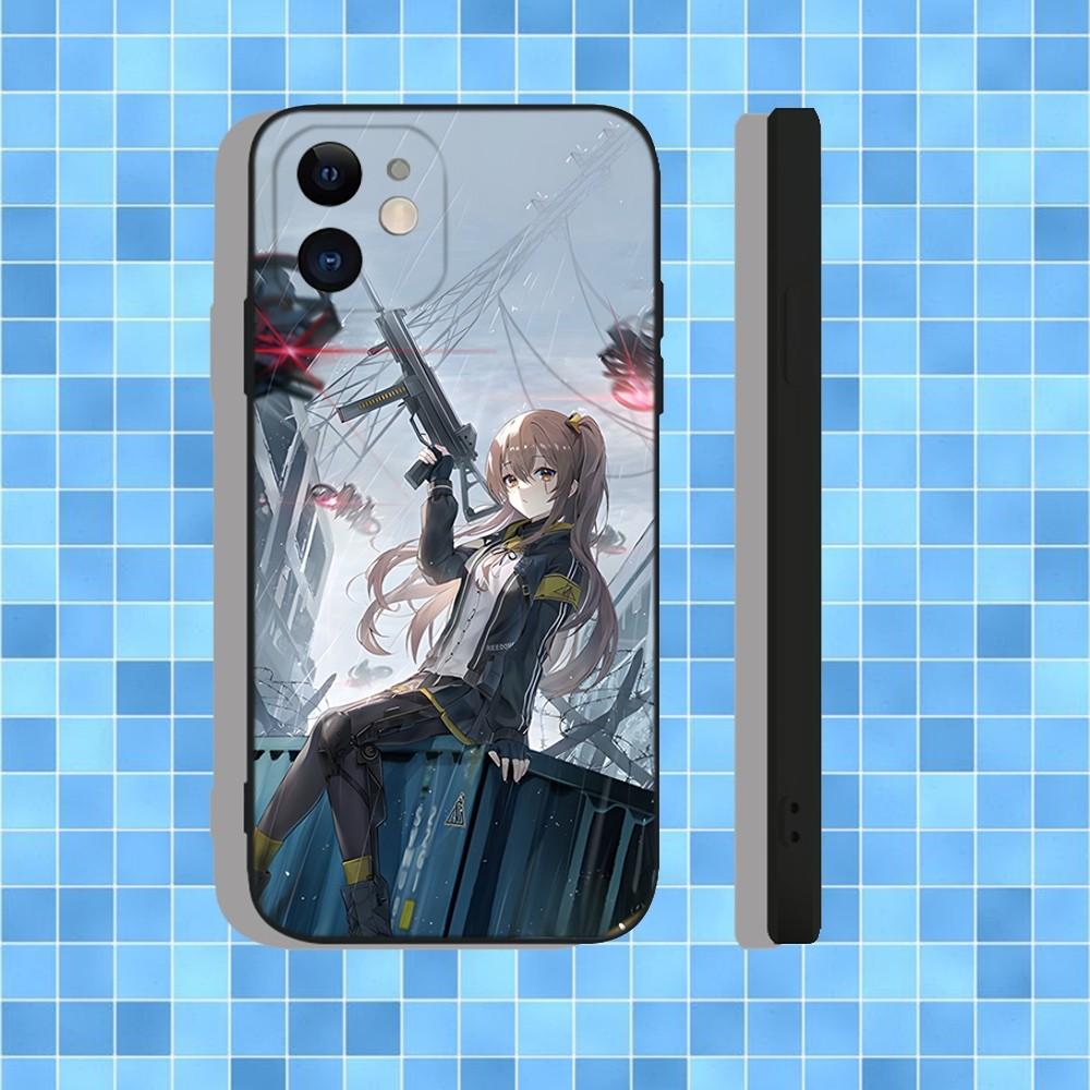 Girls Frontline Ump45 Phone Case For iPhone 16,15,14,13,12,11,Pro,Max,Plus,X,XS,XR,SE,8,7,Mini,Soft Silicone Black Case