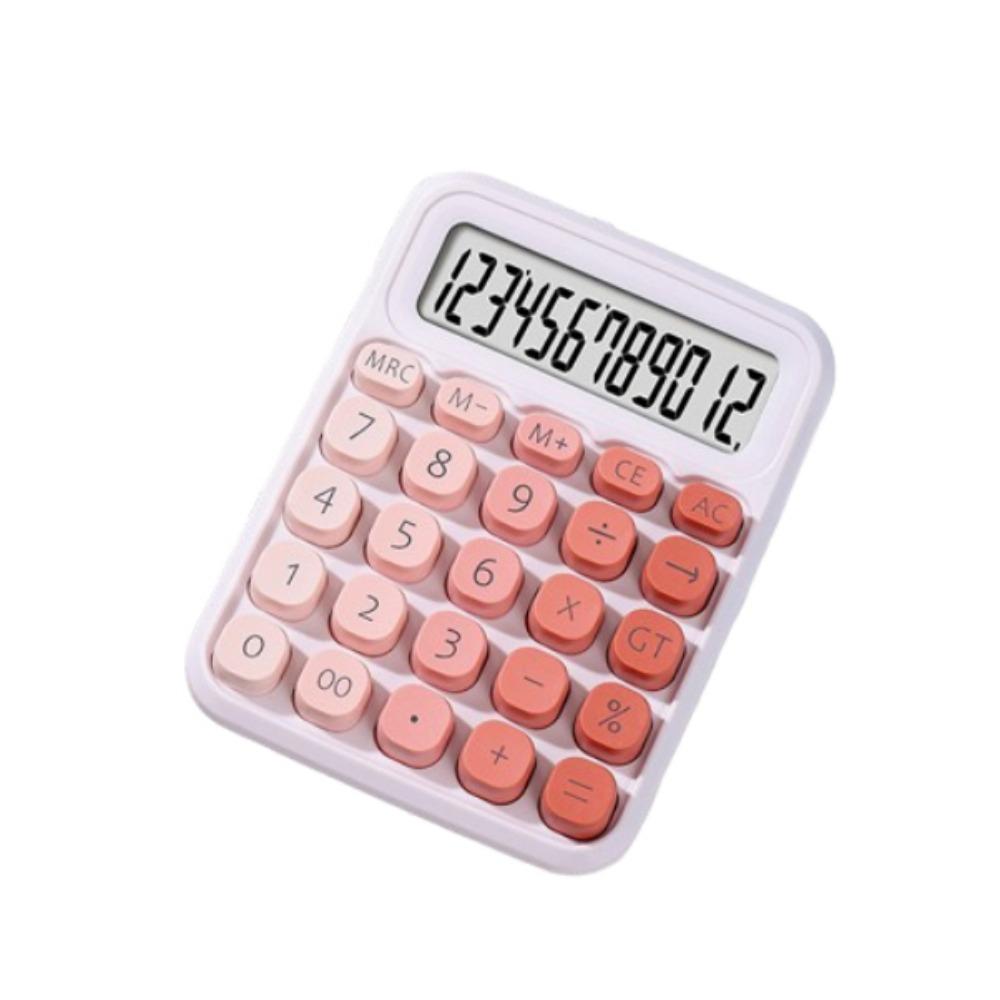 Cute 12 Digits Calculator Large LCD Display Candy Color Finance Calculator Portable Practical Student Calculator