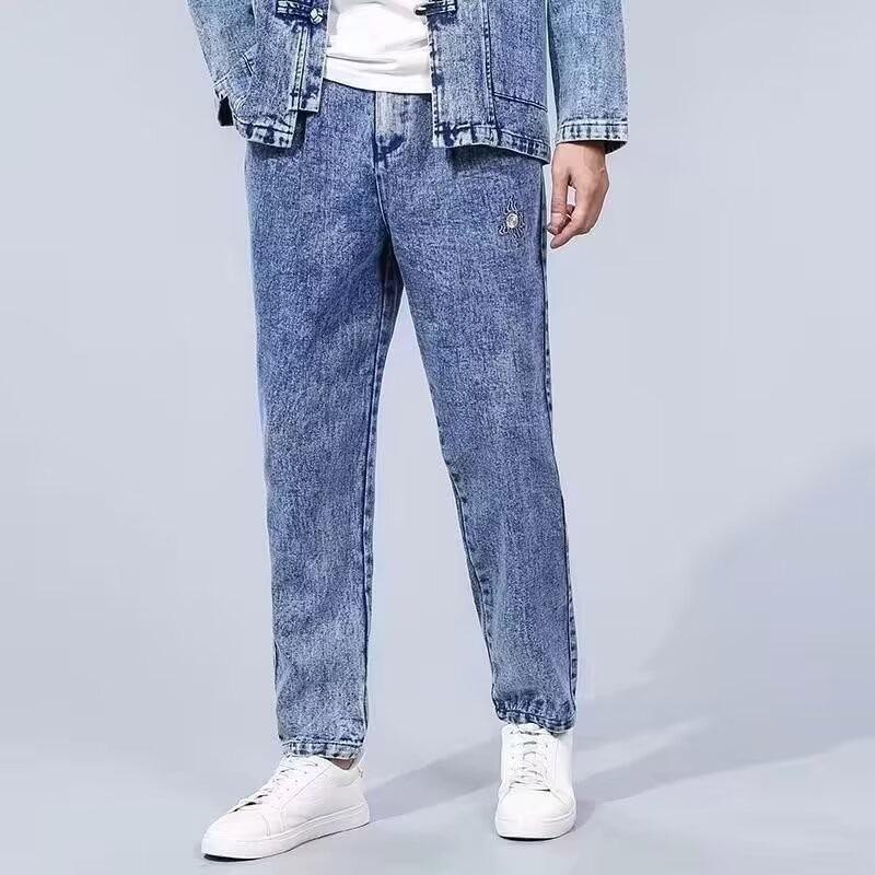 Men's Retro Chinese Style Denim Jacket: Frog Button Patchwork, Stand Collar, Loose Fit