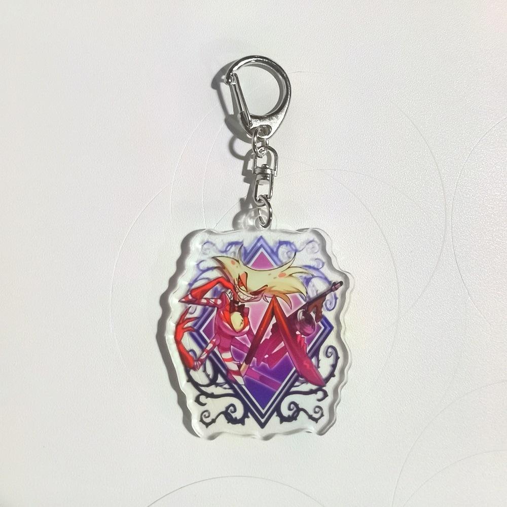 1PC Hazbin Hotels Pouch Acrylic Pendants Accessories Animation Trendy Jewelry Key Ring Animation Design Adorable Keyring Innovative Brooch Present