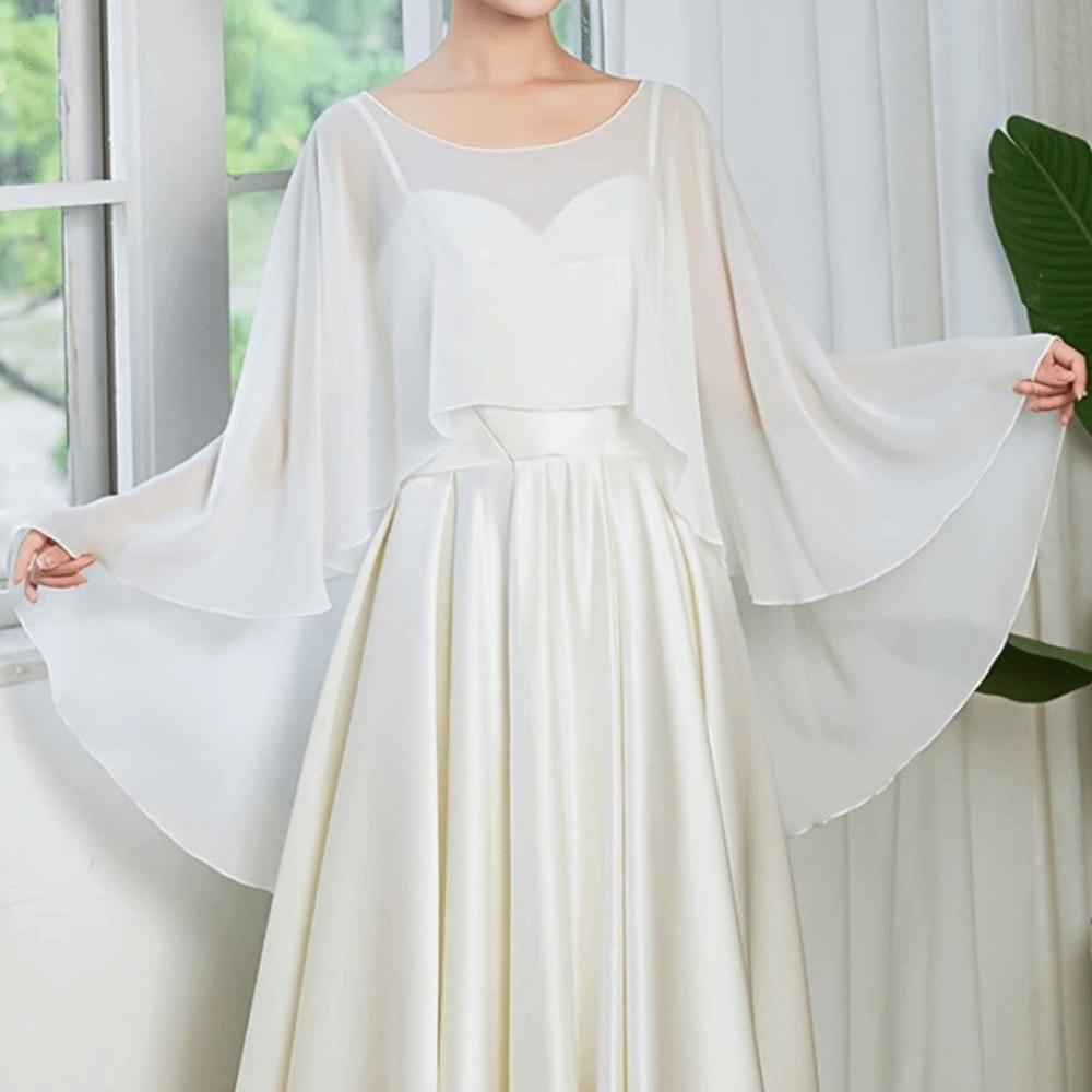 Elegant Sheer Shawl Top Loose Fit Chiffon Sunscreen Outerwear Chiffon Cover Up  Vacation