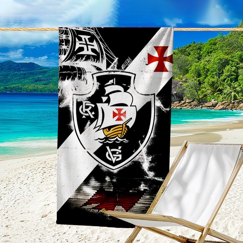 Vasco Fußballverein Bedrucktes Strandtuch, Superweiche Mikrofaser, Perfektes Geschenk Geburtstag, für Pool, Strand, Reisen, für Familie und Freunde