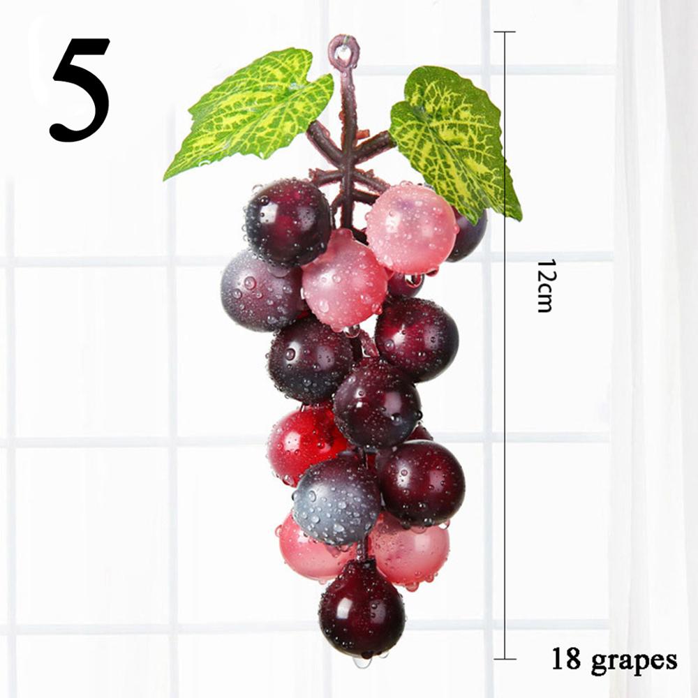 Artificial Fruit Fake Green Grapes Plastic Fake Decorative Fruit Lifelike Home Wedding Party Garden Decor Mini Simulation Fruit L