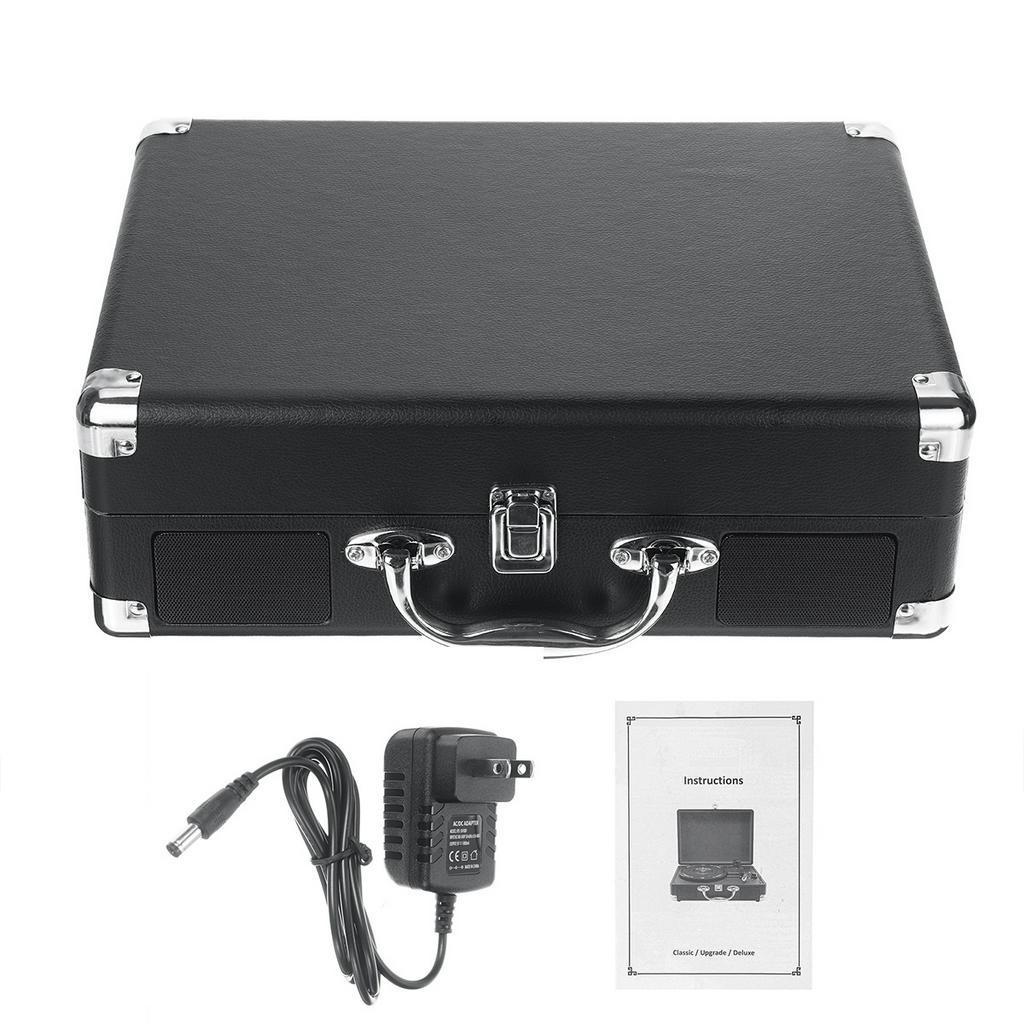 33/45/78RPM Record Vintage Phonograph Record Player Music Player Stereo Sound Turntables Portable Turntable Player with Speakers