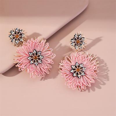 Jewelry Dainty Design Options For Daily Outfits 1 Pair Of Dazzling Dangle Flower Earrings - Drop  Dangle Popular And Color Fashion  Unique