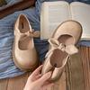 Retro British Style Platform Small Leather Shoes Women's 2025 New Spring and Autumn Versatile Bow with Skirt Mary Jane Single Shoes