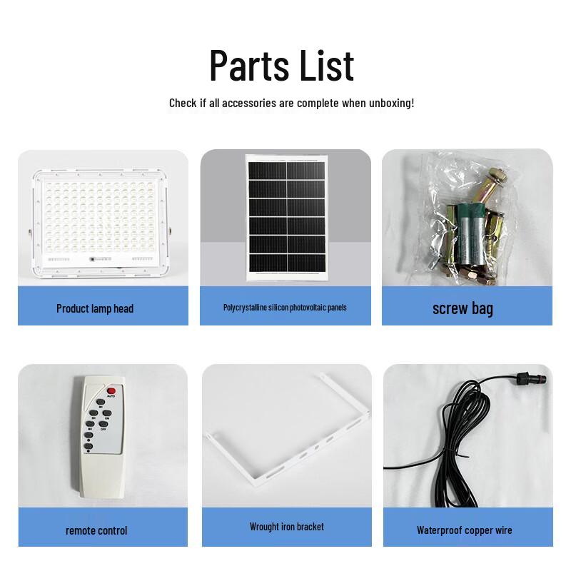 Lishi 300W Solar Powered Outdoor LED Floodlight