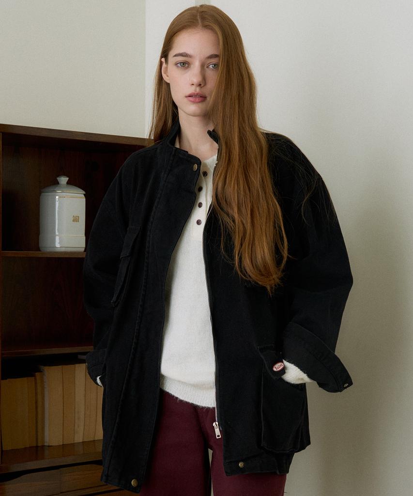 HAINT Tarve Vintage Washed Field Jacket 2Col_Black