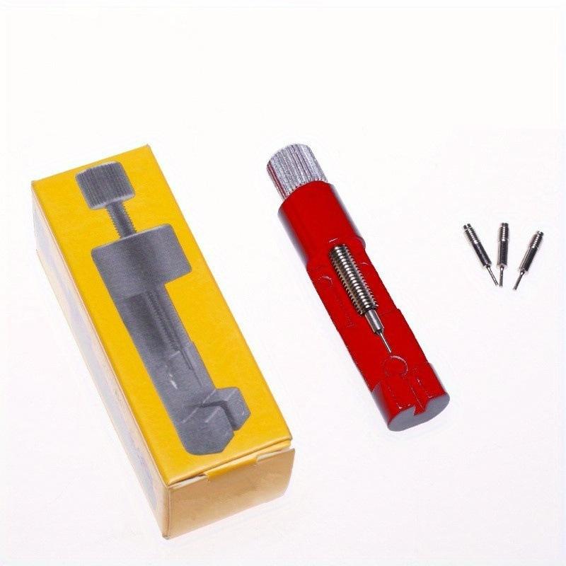 Watch Repair Tool Watch Band Link Pin Adjustable Remover All-Metal Strap Link Remover Red