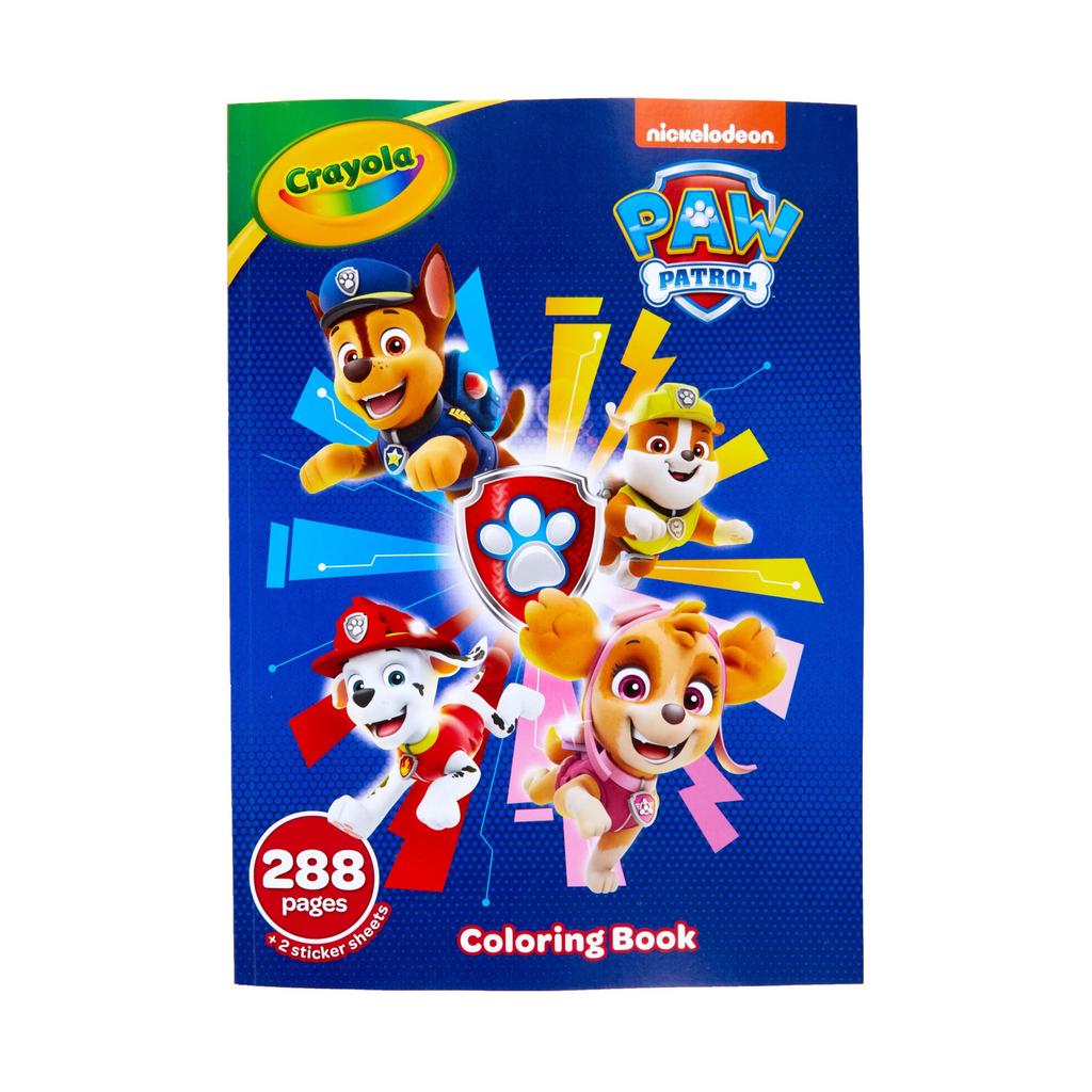 Crayola Paw Patrol Coloring Book with Stickers, Gift for Kids, 288 Pages, Ages 3, 4, 5, 6
