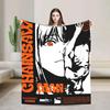 Power Chainsaw Man Japanese Anime Plush Throw Blanket for Adults Soft Flannel Couch Sofa Bed Cover Comfortable Home Living Room