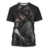 2026 Men's Anime Samurai Girl 3D Printed Fashion T-Shirt for Adults-Street