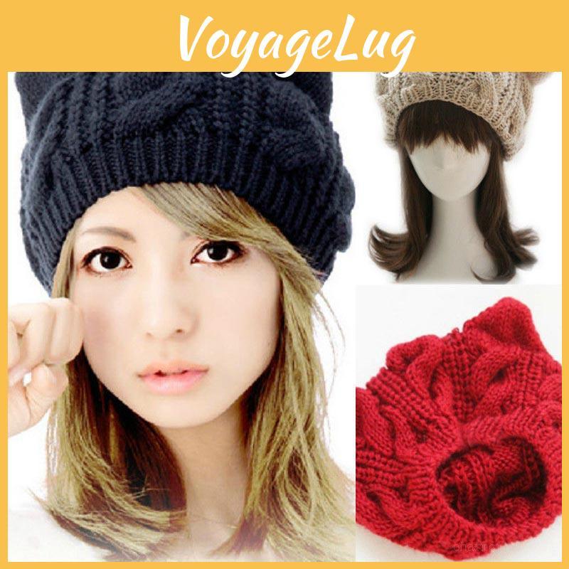 Classic And Trendy Baggy Knit Beanie Beret For Women Made Of Top Materials
