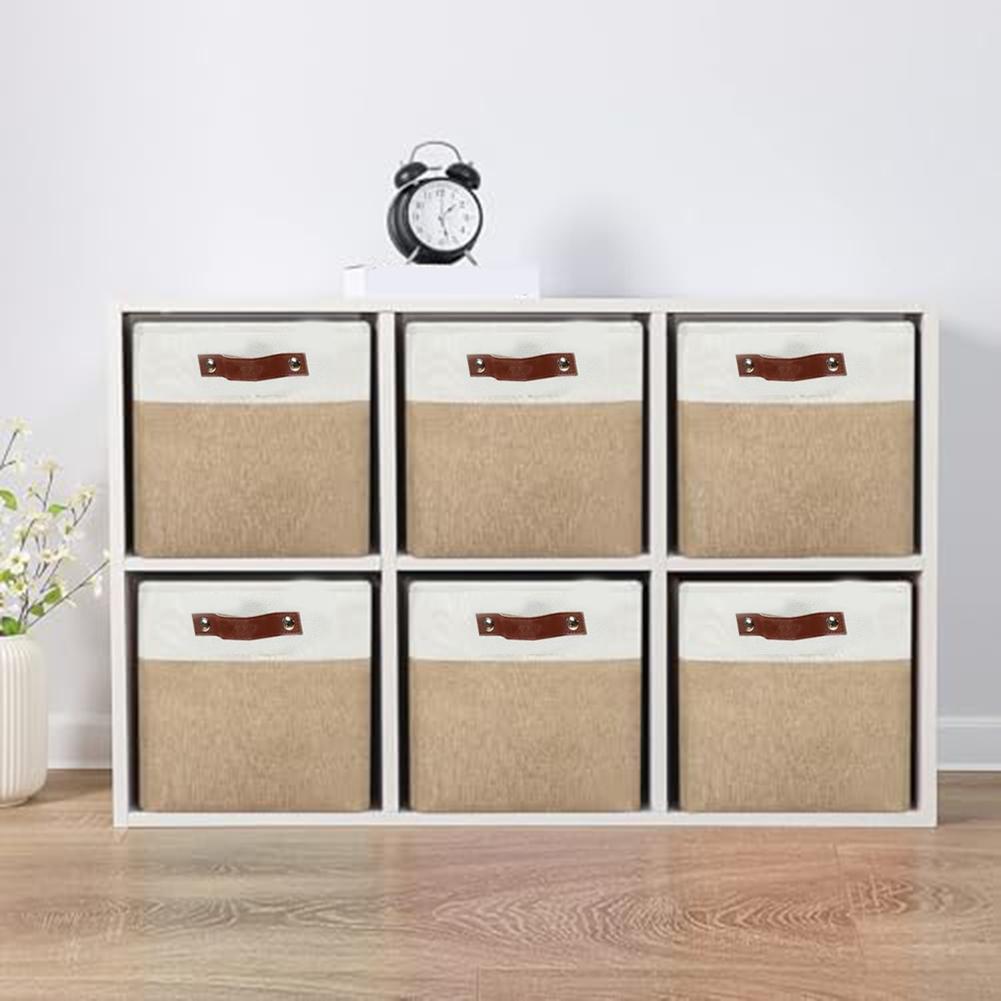 Home Decor Organized Living Space 27x27x27cm Foldable Bins Available In White Compact Storage Lightweight Design