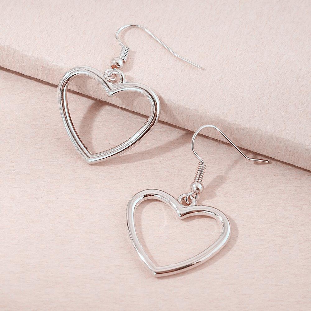 Korean love earrings, female new trendy fairy cold wind ins simple Korean face thin earrings E1981