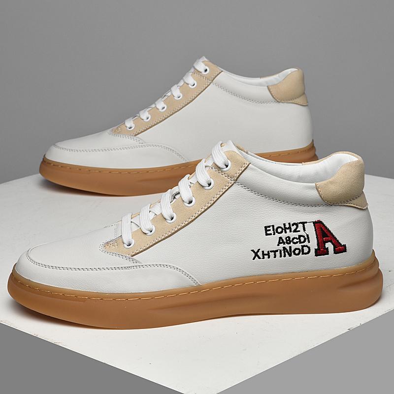 Fashion Genuine Leather Men Ankle Boots Fashion High Top Shoe Outdoor Man Hiking Botas Skateboard Footwear Leisure Walk Motorcycle Boots