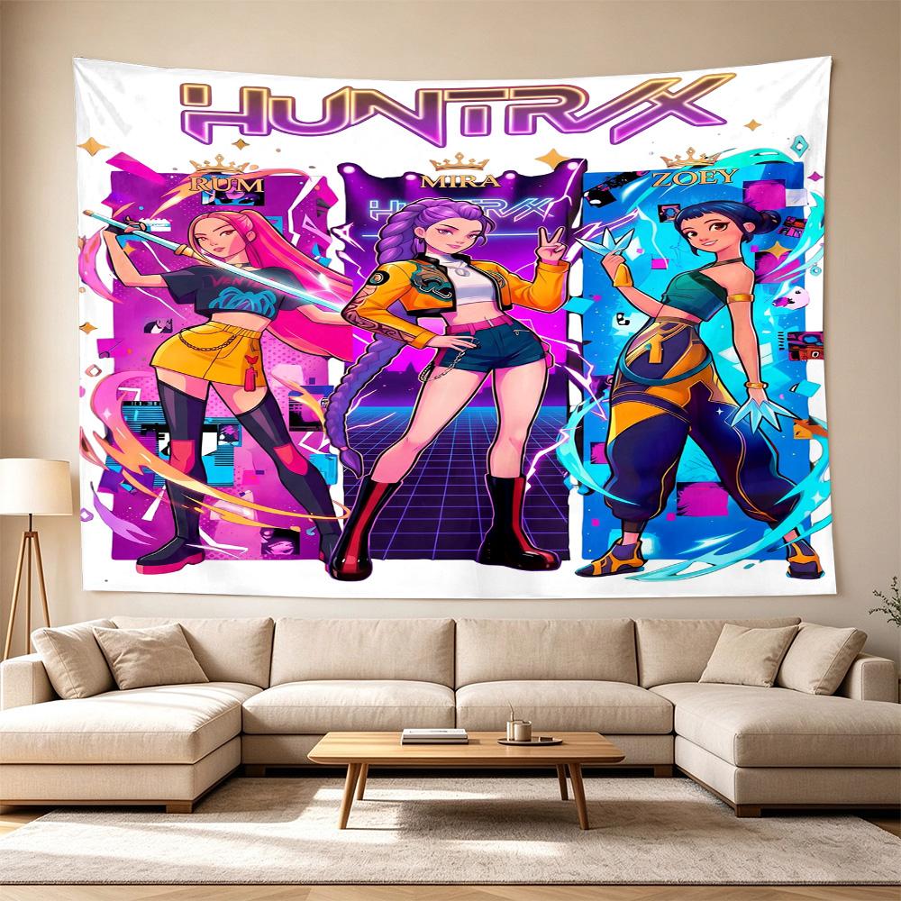 Huntrx Cyberpunk Fashion Large Size Wall Tapestry, Room Aesthetic Decor for Living Room Party Background,Perfect Gift