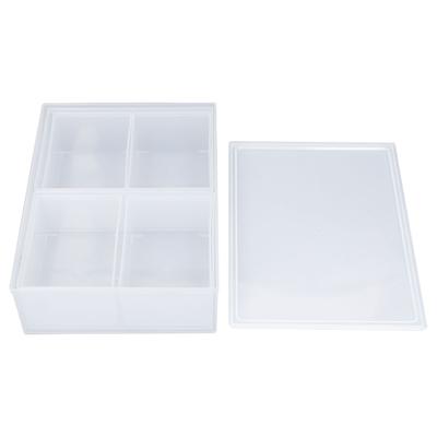 Plastic Organizer Box Stackable Transparent Multifunctional Storage Box Container for Jewelry