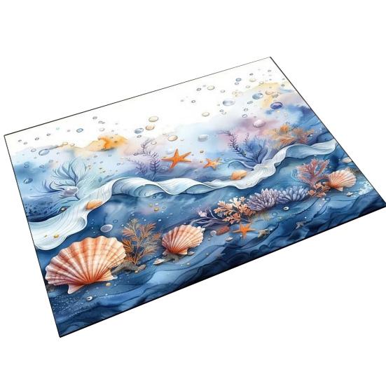 Golvmatta Halkfri Badrumsmatta med Grov Yta Gummiprickar på Baksidan Mjuk Beröring Diatomitlera Snabbtorkande Dräneringshål Badrumsmatta