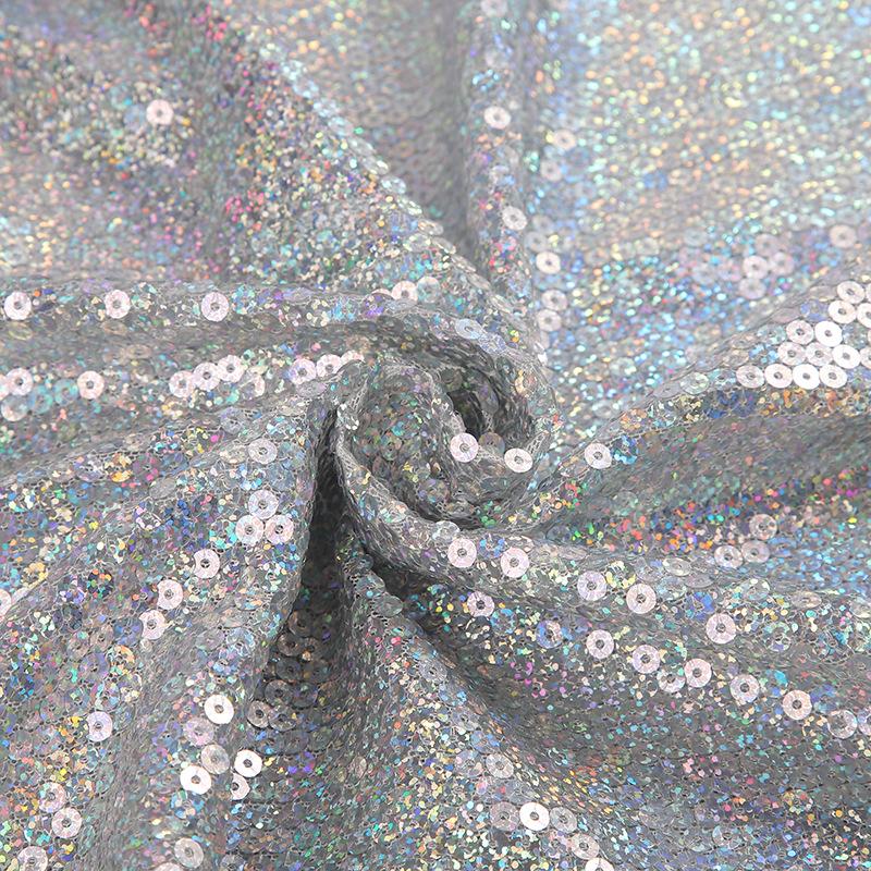 1/3/5yard 3mm Embroidered Flip Side Material Shiny Fish Scale Sequin Fabric for Clothing Performance Outfits Bag Shoe Fabric