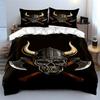 Horned Helmet, Skull, Axes. Bedding Sets Duvet Cover Sets Duvet Covers Pillowcases(1 * Duvet Cover 2 * Pillowcases Without Duvet Insert)