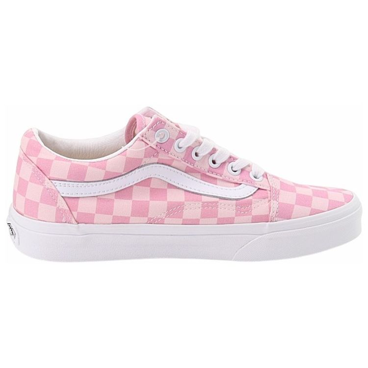 Vans Old Skool Series Pink And White Checkerboard Low Top Skate Shoes Unisex Sneakers VN0A7Q2JZY2