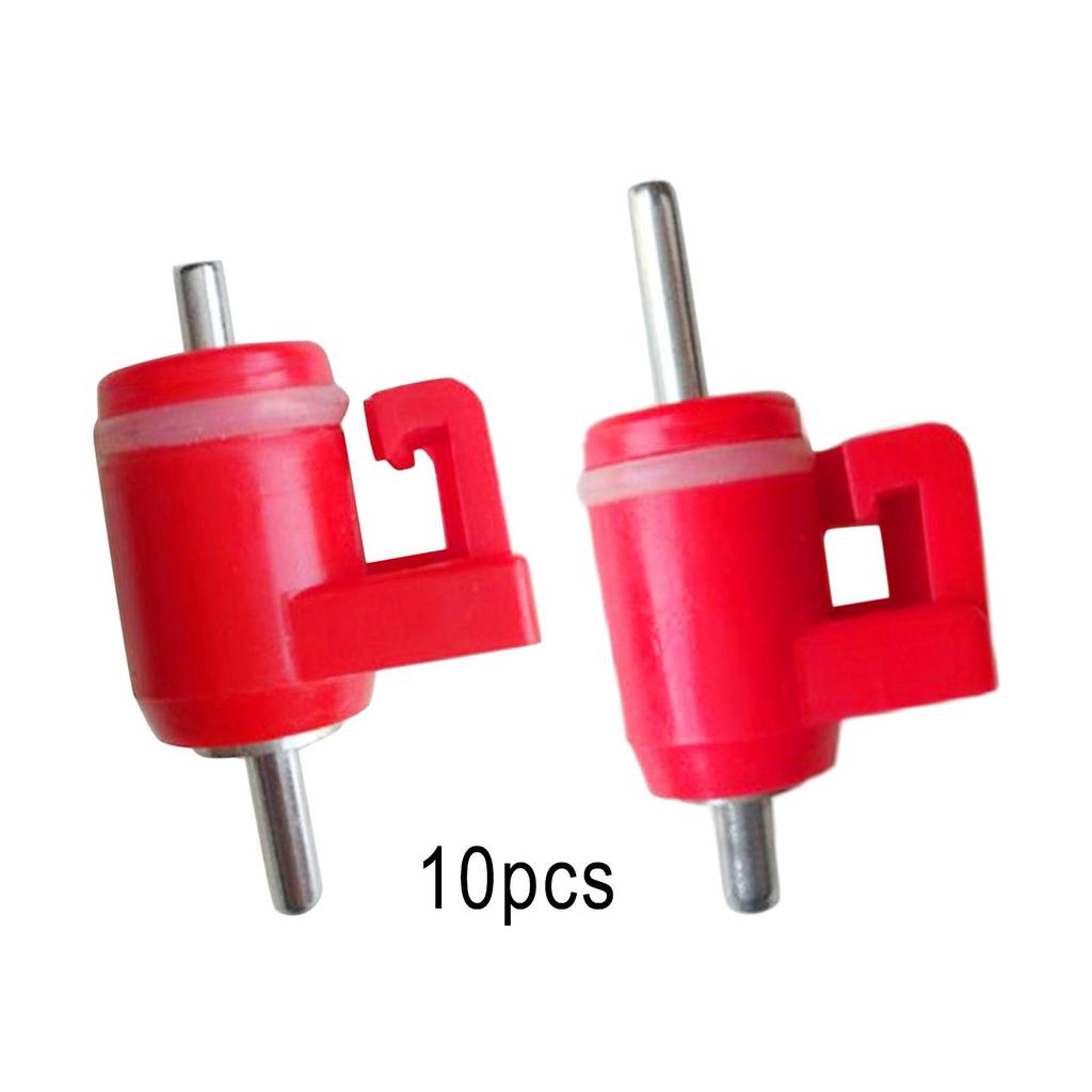 10 Pcs Red Spring Type Chicken With Nipple Drinking Water Drinking Fountain Mouth Water Poultry Farming Equipment