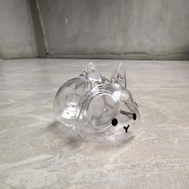 

Creative Cute Cartoon Hot Air Balloon Bunny Clear Keychain Bag Charm Pendant Ornament for Women Kids Gifts
