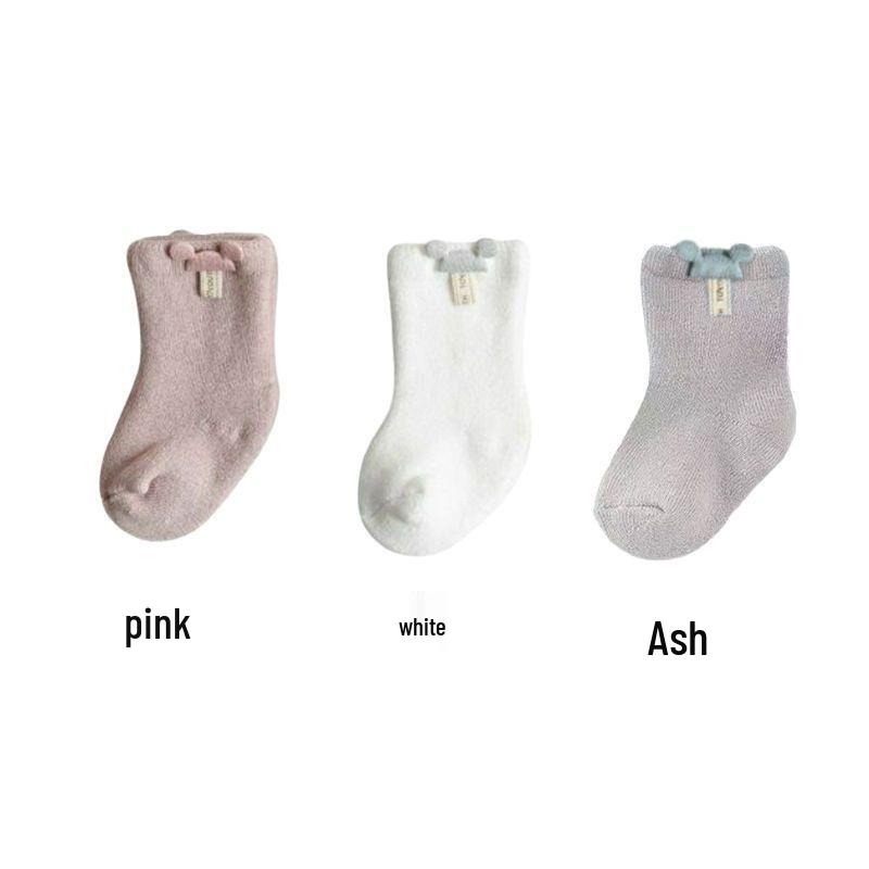 Autumn/Winter Newborn Mid-Calf Plush Terry Cotton Socks for Boys and Girls