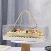 20Pcs Cake Boxes Handheld Easy To Assemble Portable Visible Waterproof Oilproof PET Transparent Design Rectangular
