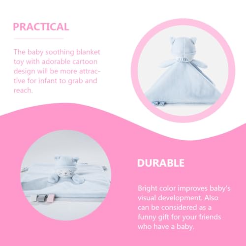 Baby Security Blanket with Plush Lovey, Soft Soothing Blanket with Pink Bunny, Non-Toxic Sleep Aid and Comfort Toy for Newborns and Infant Girls