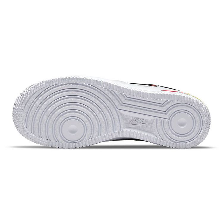 Nike Air Force 1 '07 LV8 GS Fresh White Black Bright Crimson Light Voltage Yellow Metallic Gold DJ5528-100