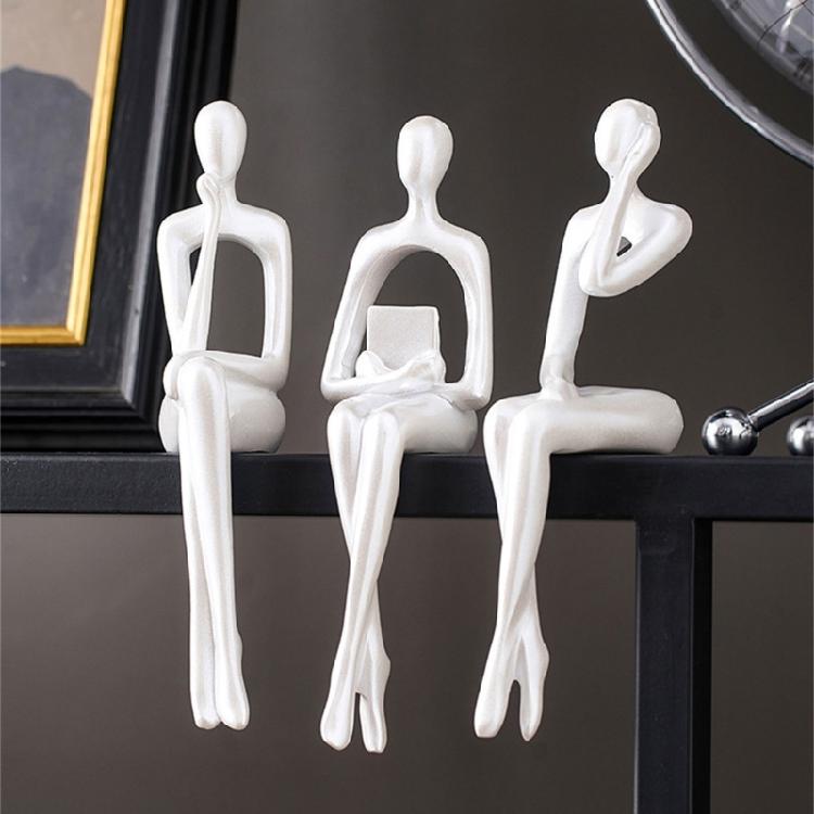 Handmade Abstract Figure Resin Craft Shelf Decors For Living Space Workstations Aesthetic Display Ornamentations