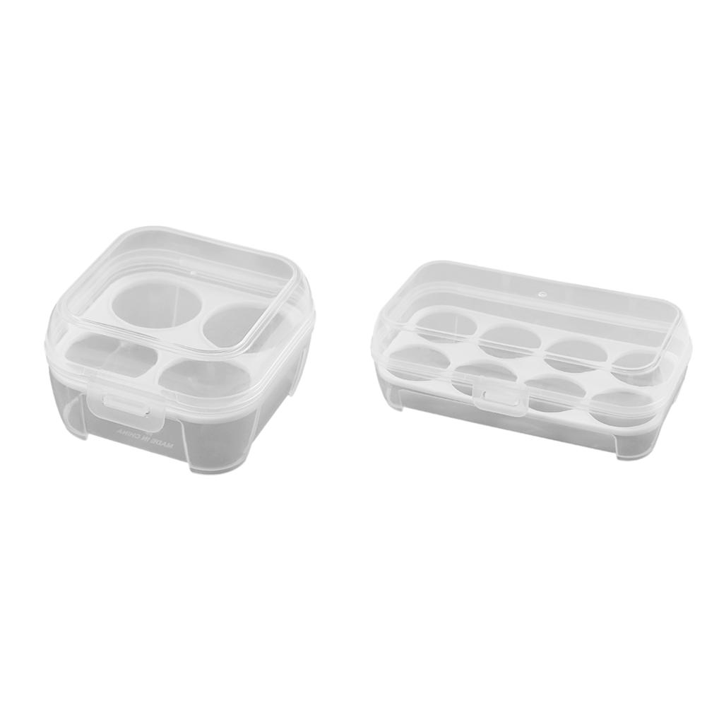 Přenosný Nárazuvzdorný Box na Vejce 3/4/8 Přihrádek Úložný Kontejner Držák na Vejce Průhledný Kuchyňský Organizér pro Venkovní Kempování Piknik