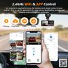 3-Lens Dash Cam, 3-Channel Recording, WiFi, HD, Phone Sync