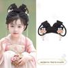 Jade Rabbit Hanfu Wig: Children's Ancient Style Tang Dynasty Updo with Hair Padding and Bun Headdress