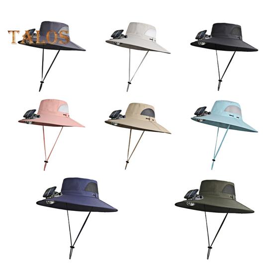 Solar Fan Hat UPF 50+ UV Protection Hat with Detachable Cooling Fan Breathable Men Women Summer Outdoor Activities Fishing Wide Brim Sun Cap