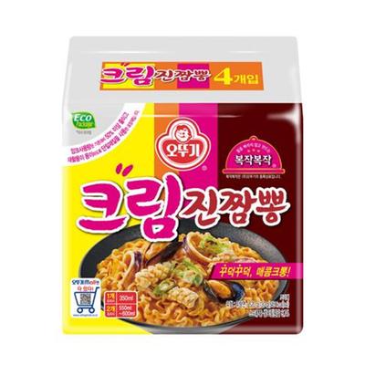 Ottogi Cream Spicy Seafood Ramen Pack 130g X 4 (2 Options)