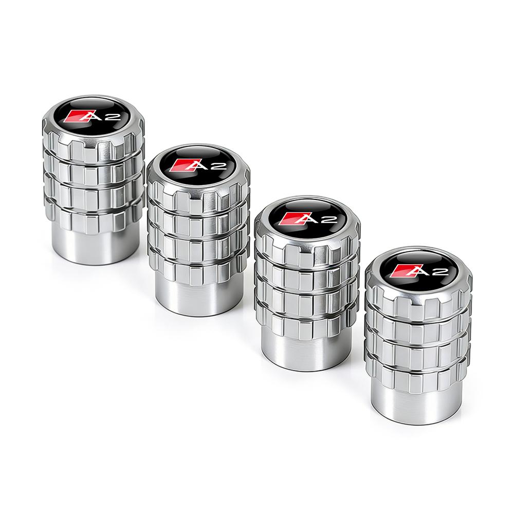 New 4pcs Aluminium Car Tire Valve Stems Caps Gear shaped Valve For T Sline TT A1 A2 A3 A4 A5 A6 A7 A8 8P B6 B7 Auto Accessories
