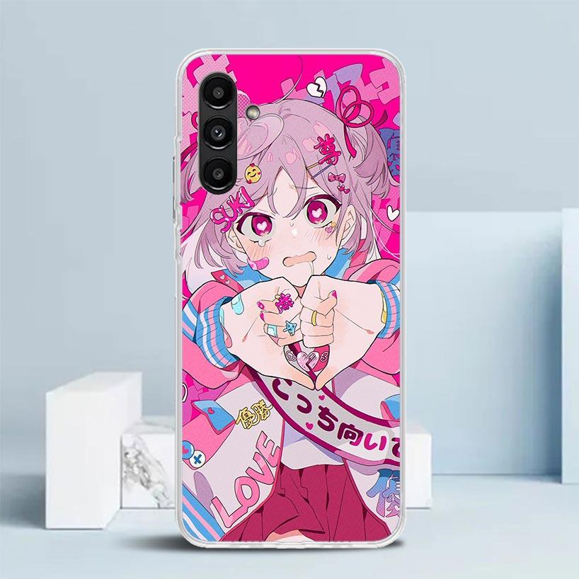Cute Anime Girl INS Phone Case For Samsung Galaxy A17 A37 A57 A16 A15 A14 A13 A56 A55 A54 A53 A36 A35 A34 A33 A26 A25 A24 A23 Ga