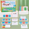CVC Letter Spelling Block Flash Cards Game English Words Early Learning Educational Puzzle Game for Kids Montessori Wood Toy