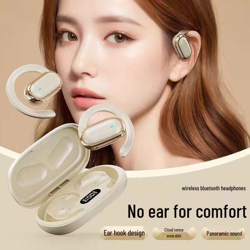 Versatile Bluetooth Earbuds with Adjustable Ear Hooks & HD Sound for Outdoor Sports