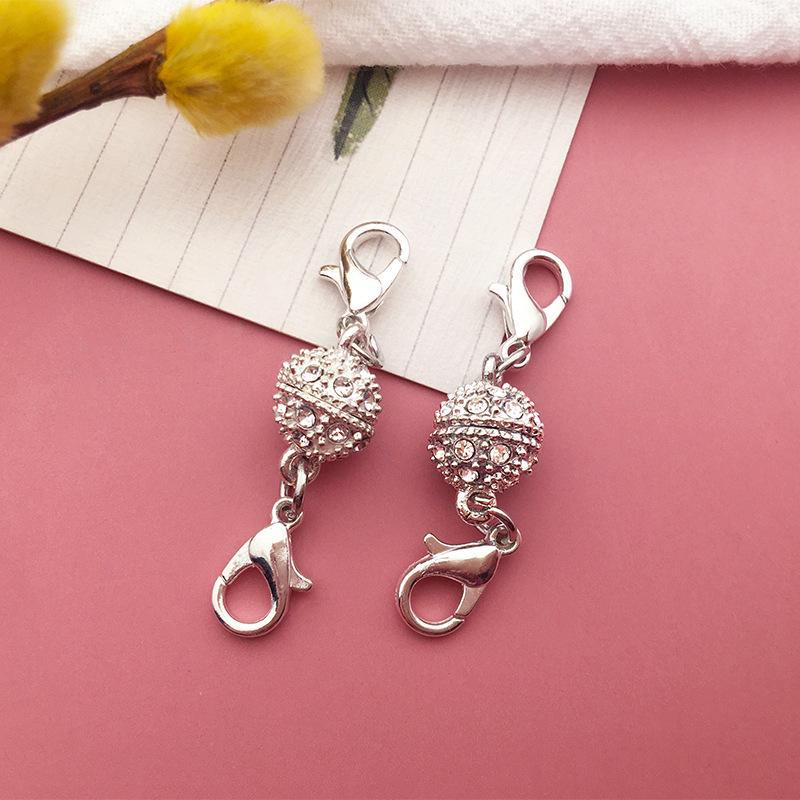 Set mixt de 10 bucăți DIY pentru colier și închizătoare de brățară cu magnet - închizătoare de homar cu două fețe și închizătoare cilindrice