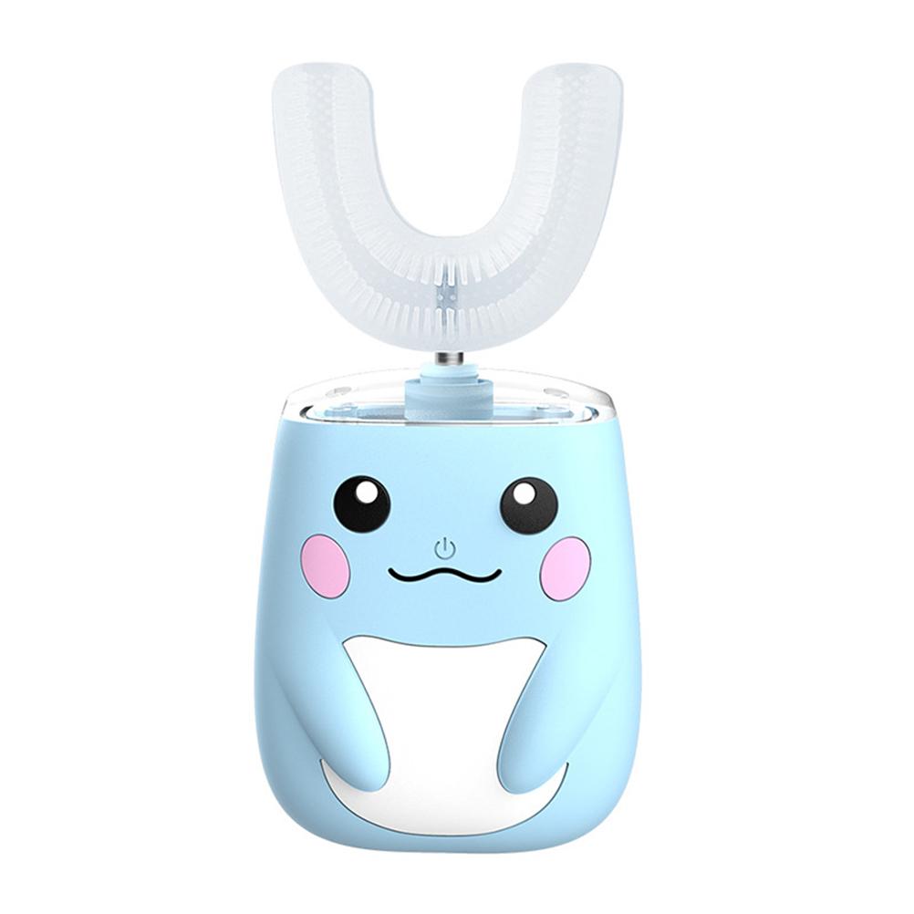Kids Toothbrush Electric U Shaped Ultrasonic Toothbrush with Cartoon Modeling Design for Kids Xmas Birthday Gift