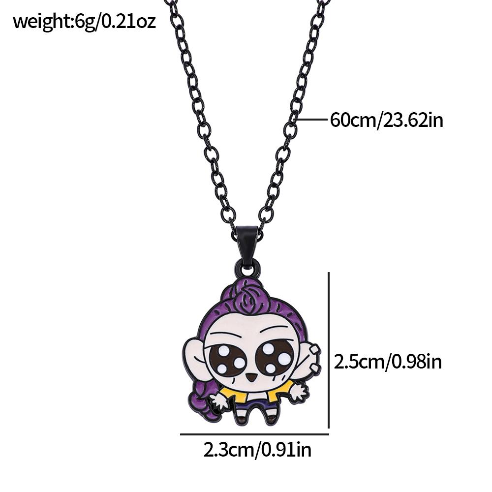 Demon Hunters Cartoon Character Pendant Necklace Jewelry Gift for Fans