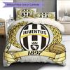 Set Copripiumino Trapuntato Juve Federa Federe Decorazione Casa Regalo di Compleanno (1 * copripiumino + 2 * federa, senza nucleo)