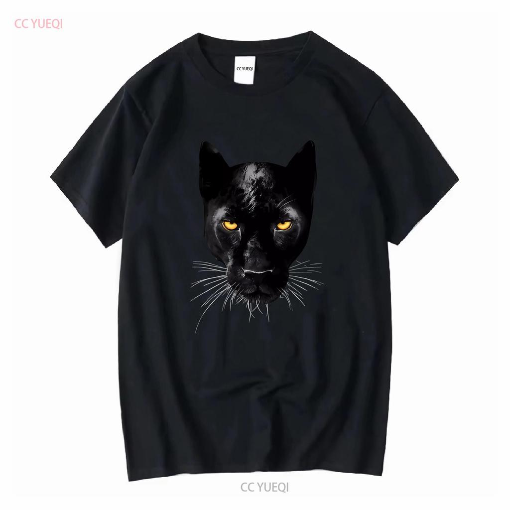 Tričko Pánská Móda Pantherův Pohled Streetwear Černé s dlouhým nebo krátkým rukávem vintage Prané Pružné Lehce Unisex móda