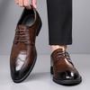 Fashion Business Formal Leather Shoes for Office Work Comfortable Dress Shoes for Men Men's Classic Oxford Shoes Slip-On Lace-Up Flats