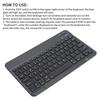 10-inch Portable Wireless Keyboard, Waterproof and Dustproof, Ultra-Wide, Lightweight, for Smartphones, Tablets, and Laptops (Black)