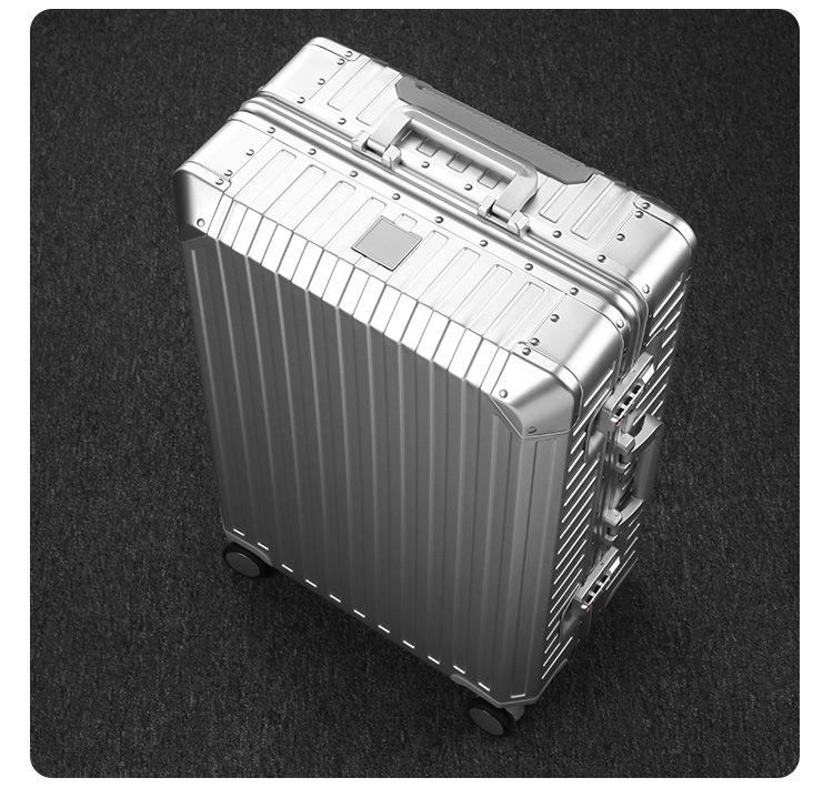 Aluminum-Magnesium Alloy Trolley Case with Universal Wheels